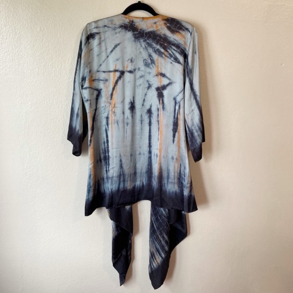 SOFT SURROUNDINGS 100%SILK HAND DYED KIMONO ROBE WRAP - Size S - Picture 2 of 5